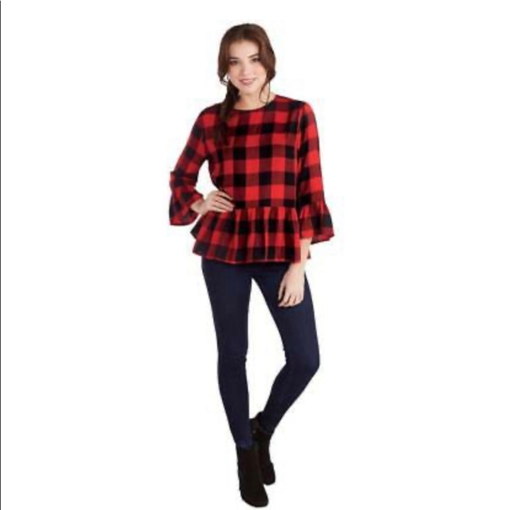 Mud pie Buffalo Plaid shirt